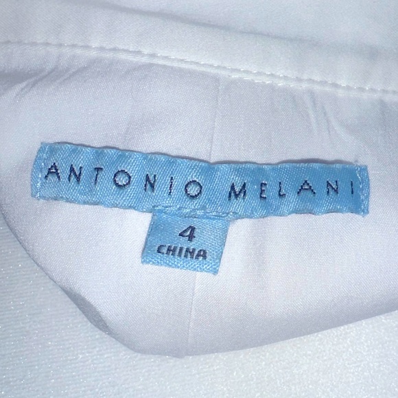Antonio Melani White Sleeveless Shirt Dress - Size 4 - Picture 4 of 5
